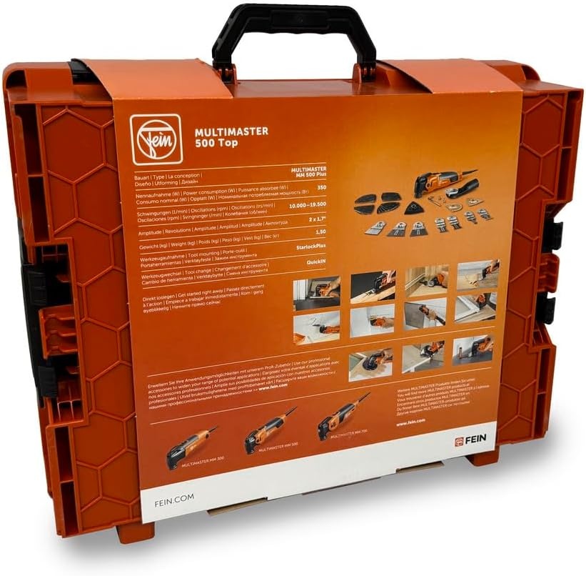 FEIN Multimaster MM 500 Plus Top, MultiTool met meer dan 30 accessoires - Maat MM 500 Plus Top