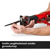 Einhell Accu Reciprozaag TE-AP 18/22 Li-Solo Zwart/Rood
