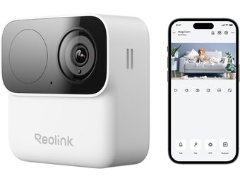 Reolink Magnetische Draadloze Beveiligingscamera voor Buiten & Binnen, 9 maanden batterijduur, 2,4/5GHz Wifi, AI-detectie, IR-nachtzicht, 2-weg Audio, IP67, Lokale opslag, Argus MagiCam
