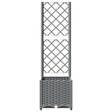 Plantenbak met latwerk 40x40x136 cm Lichtgrijs (46% Korting)