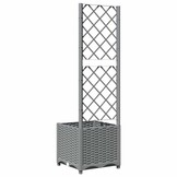 Plantenbak met latwerk 40x40x136 cm Lichtgrijs (46% Korting)
