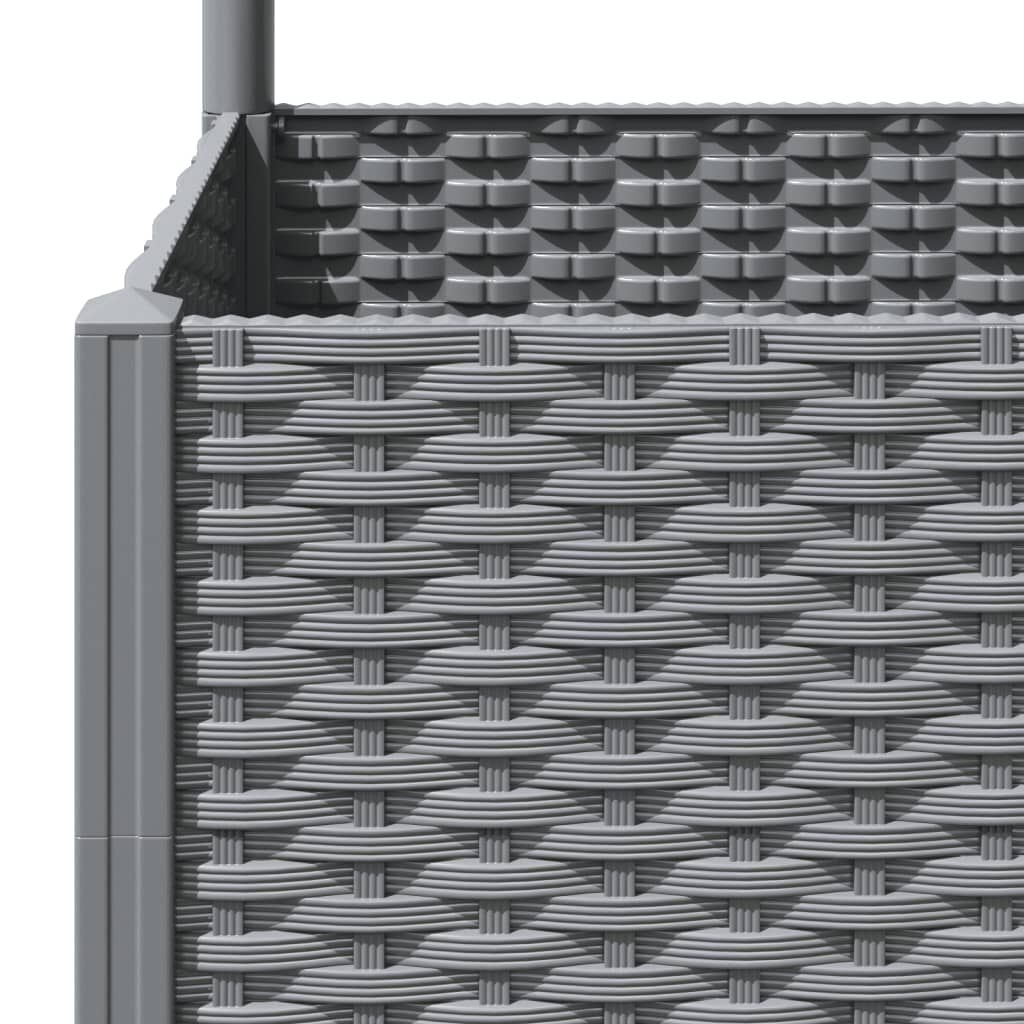 Plantenbak met latwerk 40x40x136 cm Lichtgrijs (46% Korting)