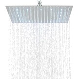 Led-douchekop, regendouche, 40 cm, roestvrij staal, met zelfreinigende sproeiers, vierkant, chroom