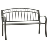 vidaXL Tuinbank 120 cm staal grijs