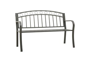 Grijze Tuinbank van Staal - 120 cm - 48% Korting!