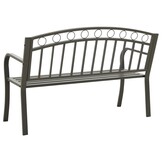 vidaXL Tuinbank 120 cm staal grijs