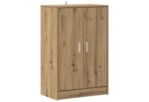 VidaXL Schoenenkast 60x35x92 cm Bewerkt Hout Artisanaal Eikenkleur - 54% Korting