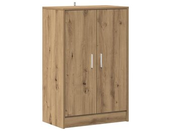 vidaXL Schoenenkast 60x35x92 cm bewerkt hout artisanaal eikenkleur