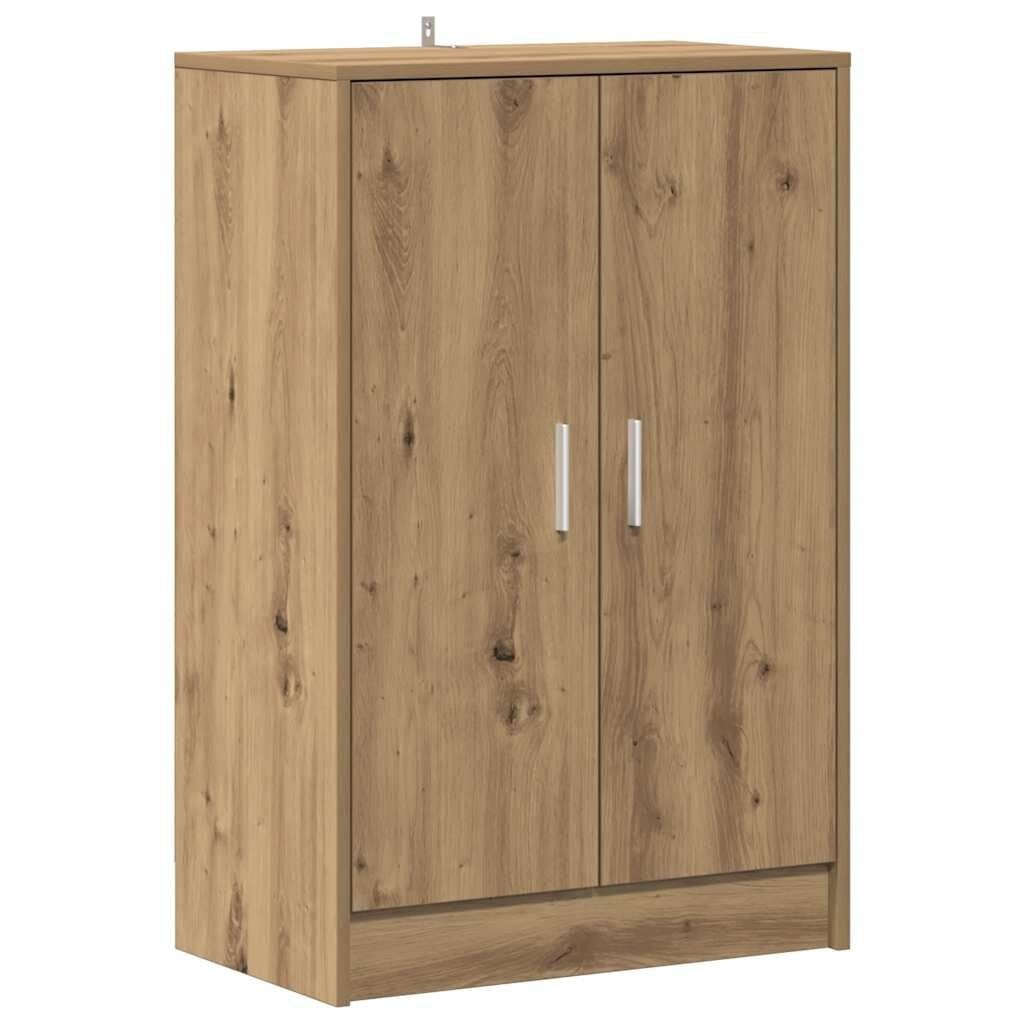 vidaXL Schoenenkast 60x35x92 cm bewerkt hout artisanaal eikenkleur