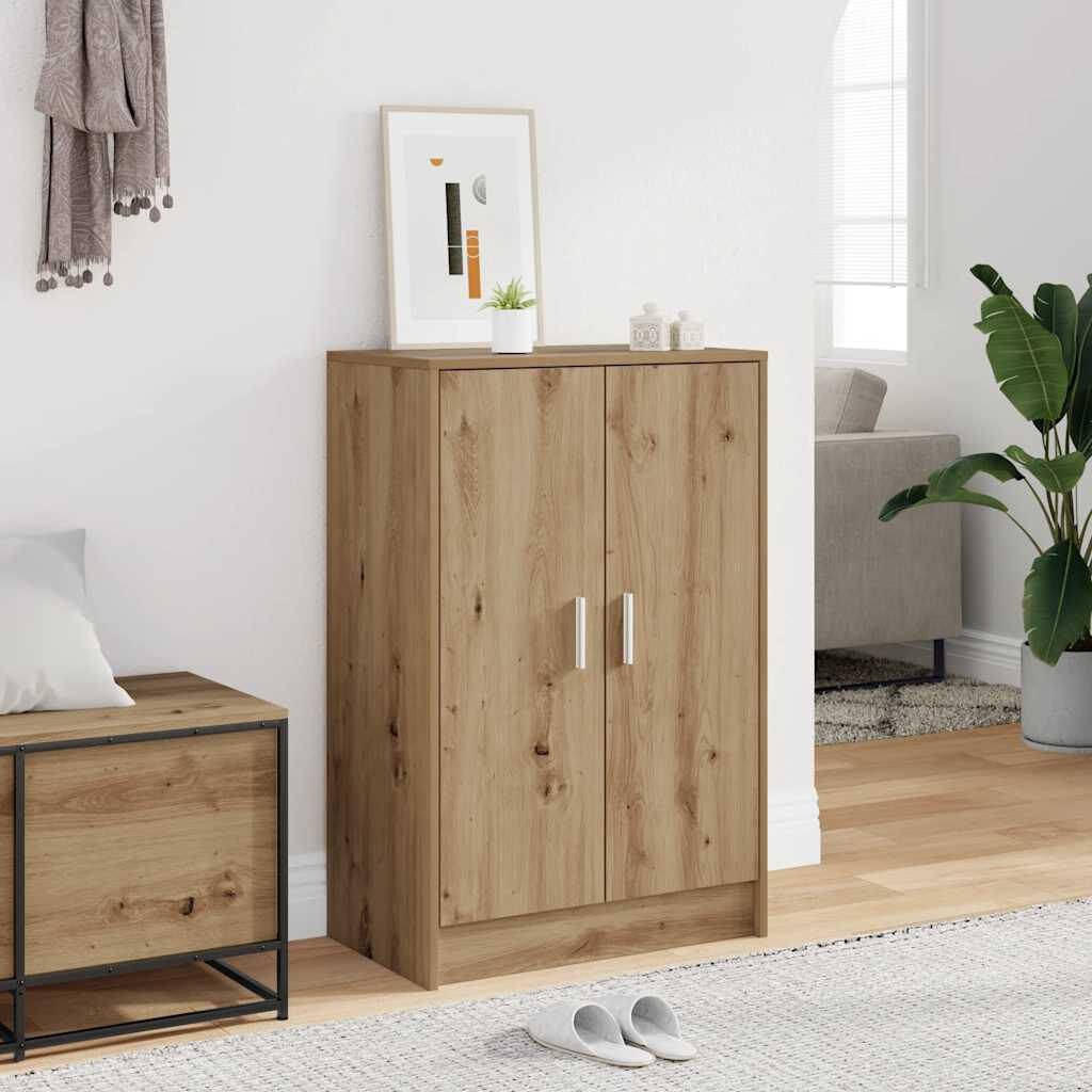 vidaXL Schoenenkast 60x35x92 cm bewerkt hout artisanaal eikenkleur
