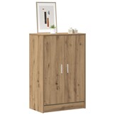 vidaXL Schoenenkast 60x35x92 cm bewerkt hout artisanaal eikenkleur