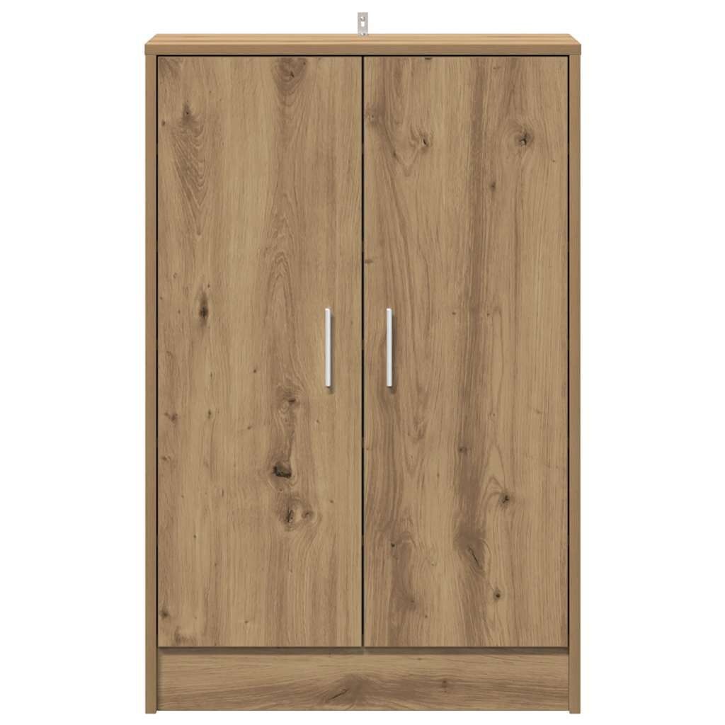 vidaXL Schoenenkast 60x35x92 cm bewerkt hout artisanaal eikenkleur