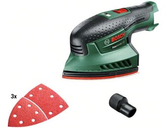 Bosch Home and Garden EasySander 12 Multischuurmachine met accu, zonder accu, 12 volt systeem, in kartonnen doos.