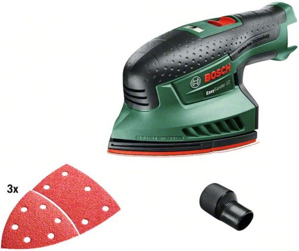 Bosch Home and Garden EasySander 12 Multischuurmachine met accu, zonder accu, 12 volt systeem, in kartonnen doos.
