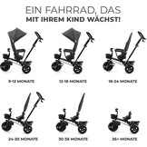 Kinderkraft Aveo Dreirad - Kinderdriewieler met duwstang - Grijs - Tot 25 kg