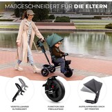 Kinderkraft Aveo Dreirad - Kinderdriewieler met duwstang - Grijs - Tot 25 kg