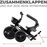 Kinderkraft Aveo Dreirad - Kinderdriewieler met duwstang - Grijs - Tot 25 kg