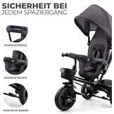 Kinderkraft Aveo Dreirad - Kinderdriewieler met duwstang - Grijs - Tot 25 kg