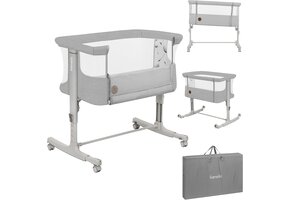 3-in-1 Wieg Co-sleeper met Verstelbare Hoogte & Matras (41% Korting)