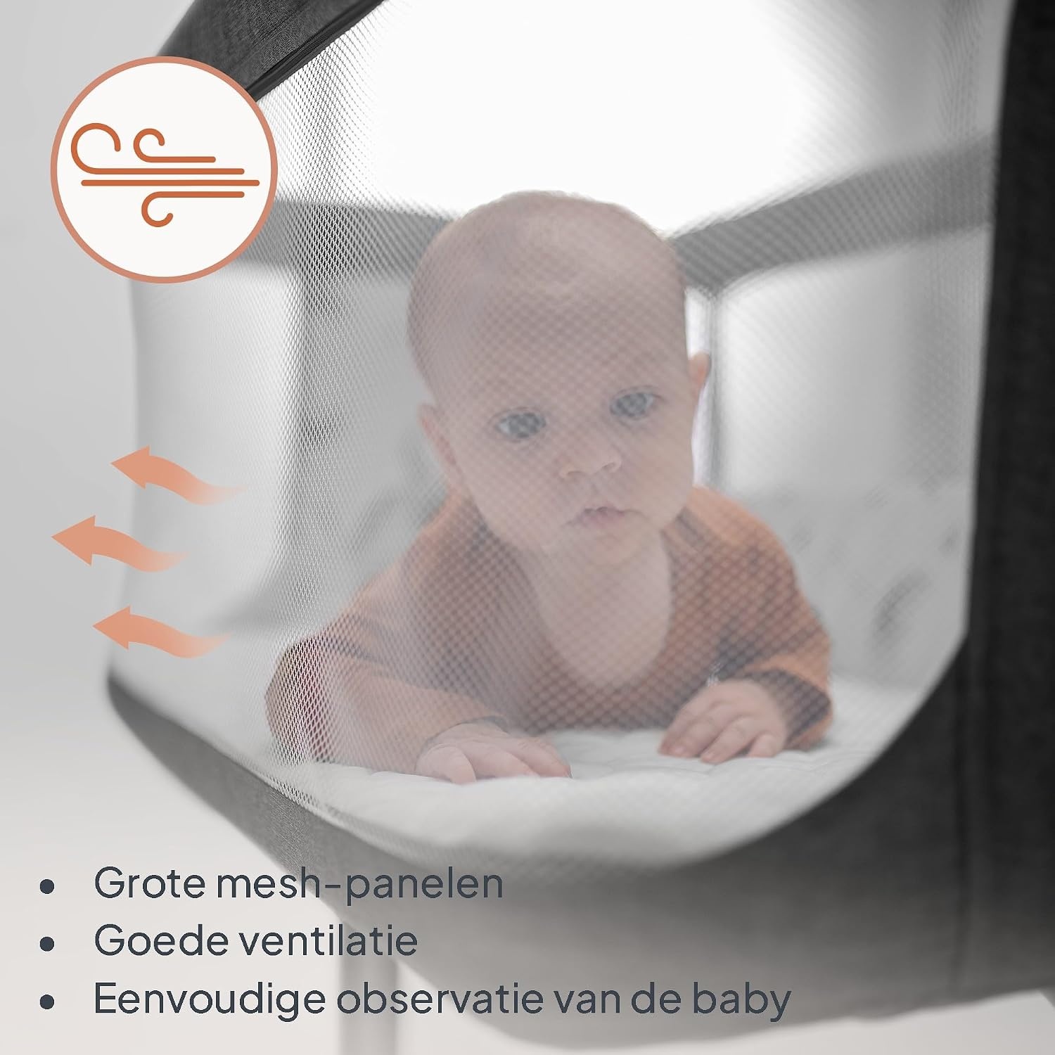 LIONELO Aurora 3-in-1 Baby Co-Sleeper, Hoogteverstelling & Hellingsfunctie