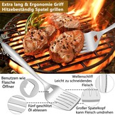 Herogo Grillbestekset, 6-delige roestvrijstalen grillaccessoires met draagtas