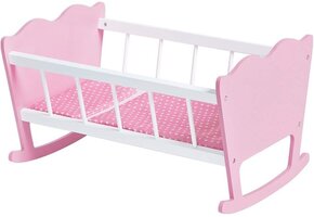 Poppenwieg Jasmijn Roze 4-delig met Beddengoed - 33% Korting