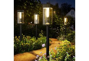 6x Warmwitte Tuinzonnepalen IP65 Waterdicht | 33% Korting
