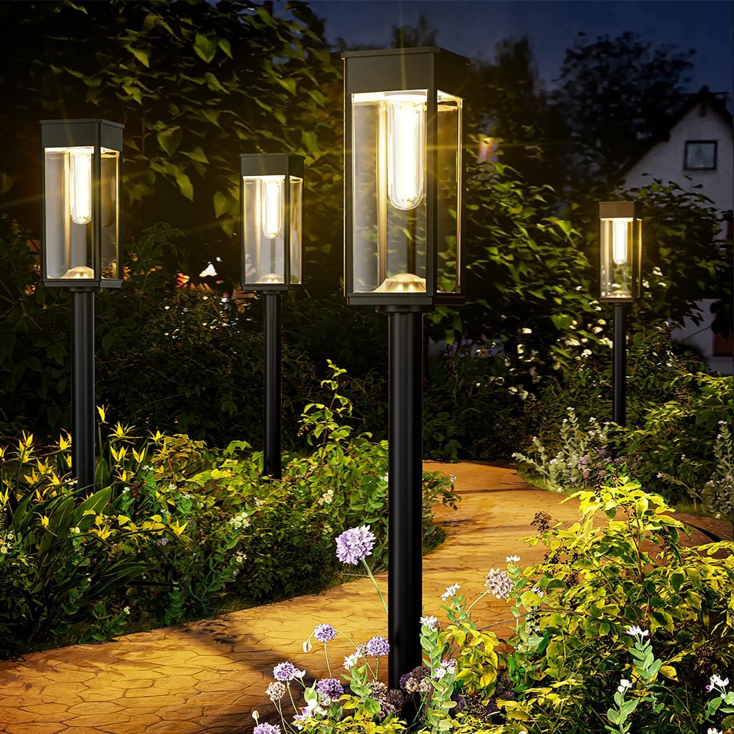 Zonnelampen voor buiten, tuin, tuinverlichting op zonne-energie met langere werktijd, extreem heldere tuinverlichting op zonne-energie, IP65 waterdicht, tuindecoratie voor balkon, terras, outdoor