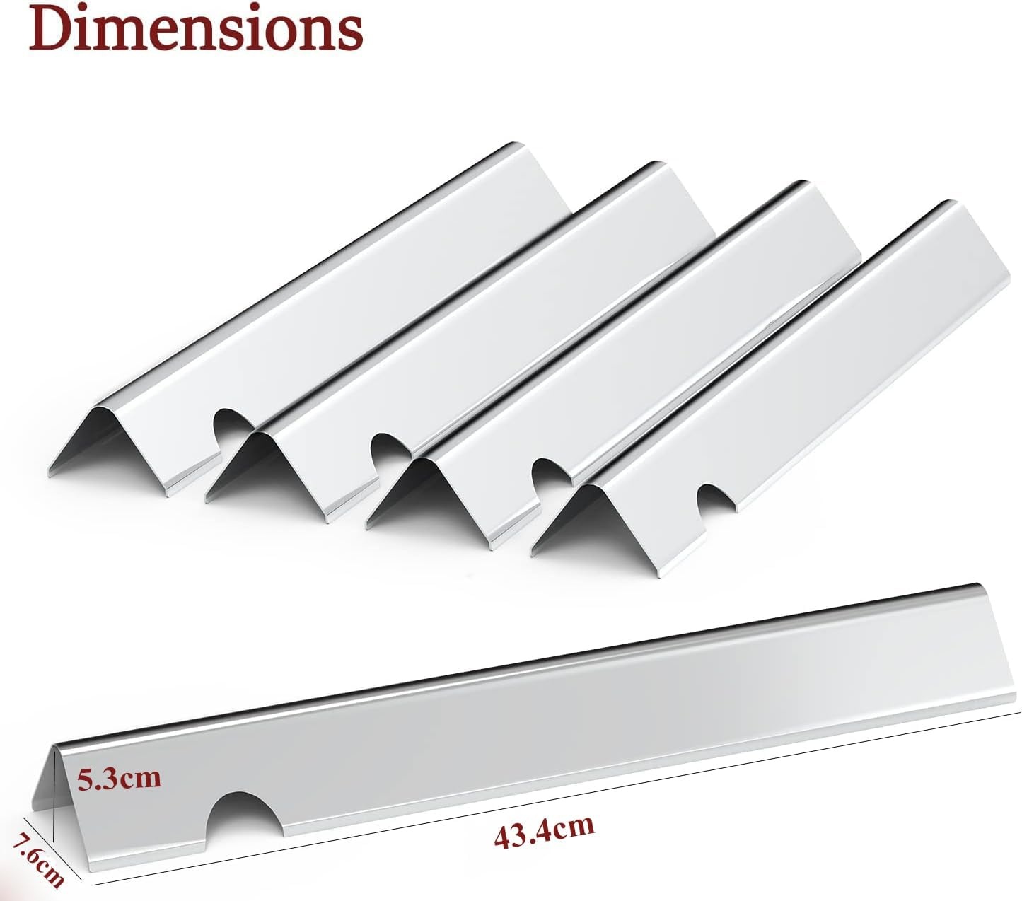 GFTIME 43,4 cm flavorizer bars voor Weber Genesis II/LX 300 Serie II E-310, II E-330, II E-335, II S-335, II LX S/E-340, Genesis II 210, LX 240 (2017 en Newer), verwarmingsplaten voor Weber
