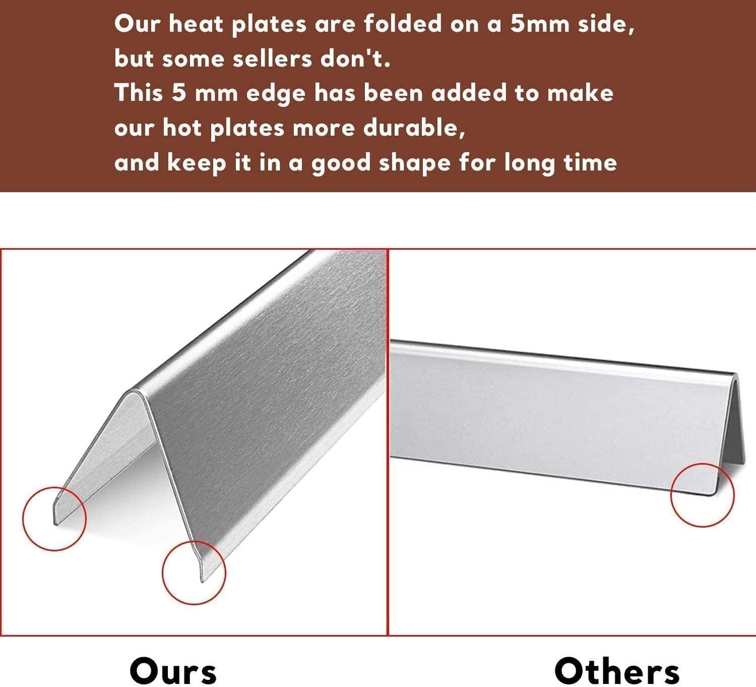 GFTIME 43,4 cm flavorizer bars voor Weber Genesis II/LX 300 Serie II E-310, II E-330, II E-335, II S-335, II LX S/E-340, Genesis II 210, LX 240 (2017 en Newer), verwarmingsplaten voor Weber