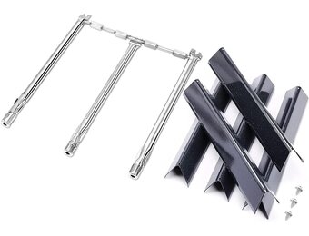 GFTIME 69787 brander & 7636 flavorizer bar voor Weber Spirit I 300-serie, Spirit E310 S310 E320 S320 E330 S330 (met voorste branderknoppen), reserveonderdelen voor Weber 310 Classic, Spirit LX 310