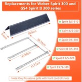 GFTIME 69787 brander & 7636 flavorizer bar voor Weber Spirit I 300-serie, Spirit E310 S310 E320 S320 E330 S330 (met voorste branderknoppen), reserveonderdelen voor Weber 310 Classic, Spirit LX 310