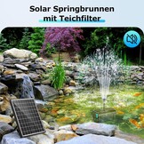 POPOSOAP 20W vijverfilter zonne-energie met fonteinpomp 1200 l/u voor