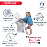 THERMOBABY - De loo WC-verloopstuk - Smart, leuk en hygiënisch - verstelbare voeten - antislip stappen - compact opvouwbaar - vanaf 18 maanden - gemaakt in Frankrijk - Charmgrijs