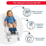 THERMOBABY - De loo WC-verloopstuk - Smart, leuk en hygiënisch - verstelbare voeten - antislip stappen - compact opvouwbaar - vanaf 18 maanden - gemaakt in Frankrijk - Charmgrijs