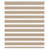 vidaXL Zebra Blind 130x150 cm stofbreedte 125,9 cm polyester zandbruin