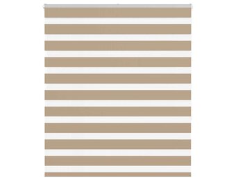 vidaXL Zebra Blind 130x150 cm stofbreedte 125,9 cm polyester zandbruin