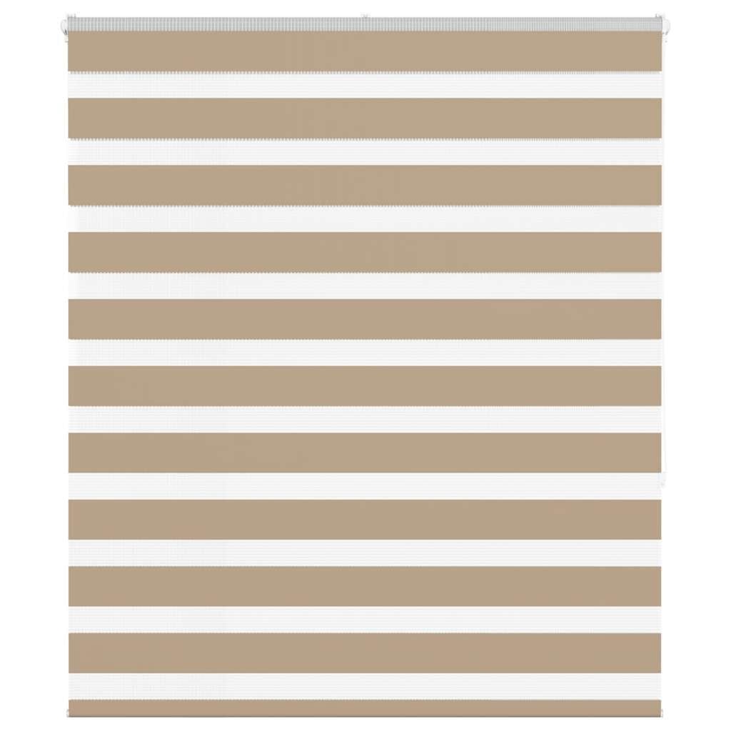 vidaXL Zebra Blind 130x150 cm stofbreedte 125,9 cm polyester zandbruin