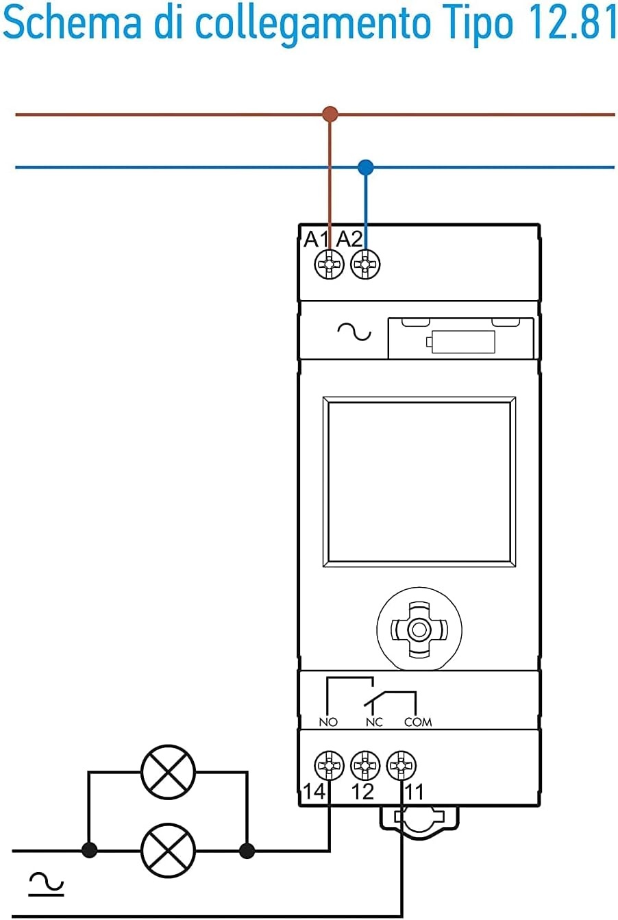 finder 12.81.8.230.000 ASTRO-timer met astro programma 1 kanaal NFC,Grijs