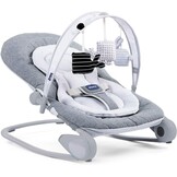 Chicco - Wipstoel Hooplà - 0 tot 18 kg - Verstelbaar naar Kinderstoel - Kantelbare Rugleuning - Inclusief Speelboog - 4 Wielen - Grijs (Titanium)