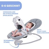 Chicco - Wipstoel Hooplà - 0 tot 18 kg - Verstelbaar naar Kinderstoel - Kantelbare Rugleuning - Inclusief Speelboog - 4 Wielen - Grijs (Titanium)