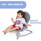 Chicco - Wipstoel Hooplà - 0 tot 18 kg - Verstelbaar naar Kinderstoel - Kantelbare Rugleuning - Inclusief Speelboog - 4 Wielen - Grijs (Titanium)