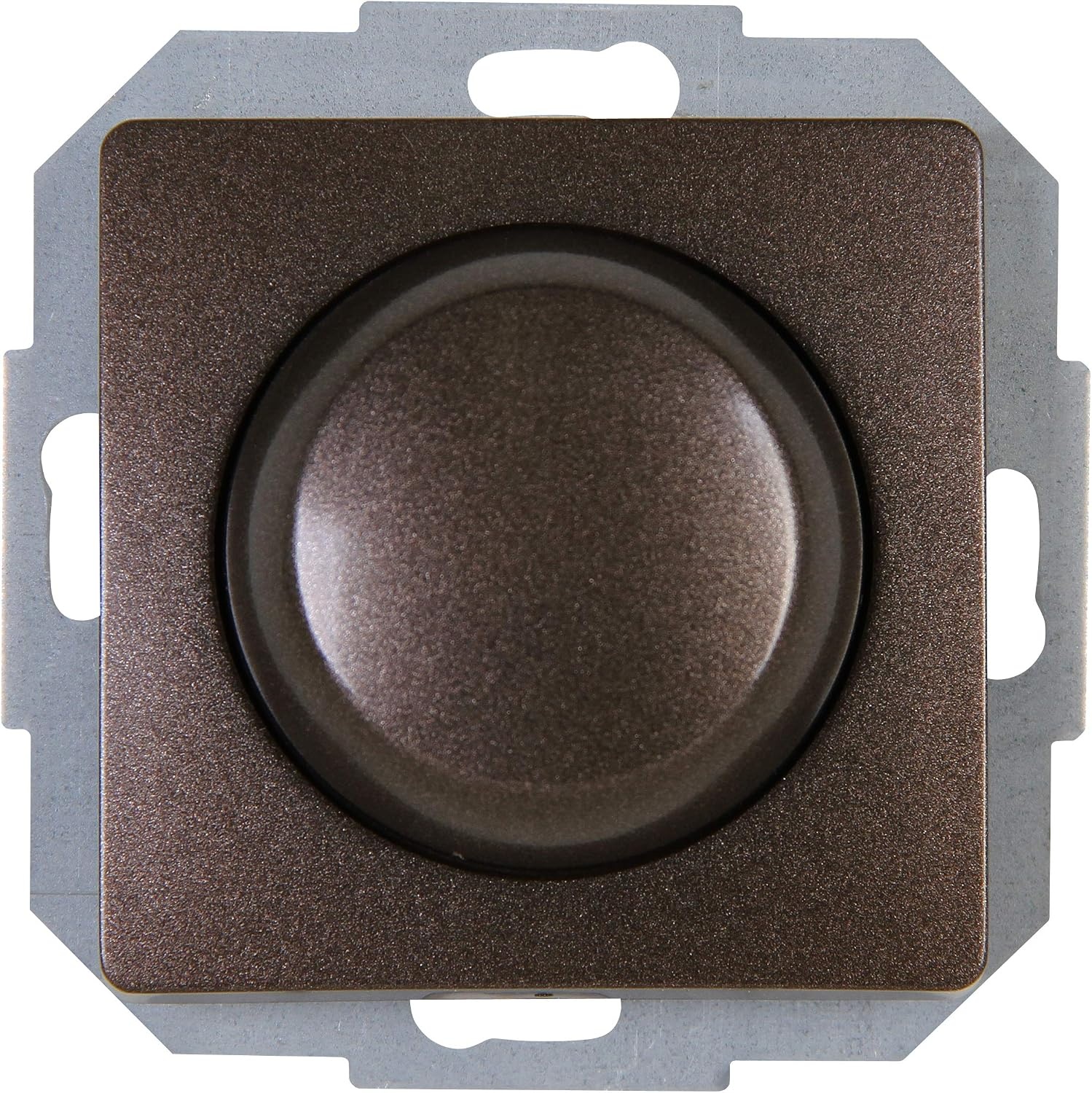 Kopp PARIS Druk-wisselschakelaar-dimmer met draaischakelaar, arctisch wit, voor 7-110 W gloeilampen en 3-35 W led, dimbare lichtschakelaar voor transformatoren, fasedimmer met softgrip