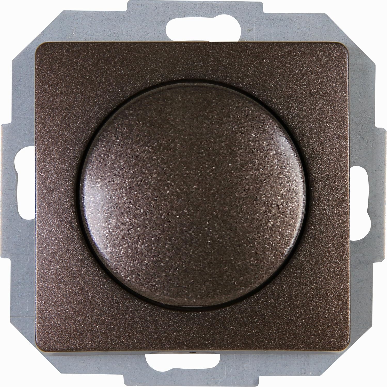 Kopp PARIS Druk-wisselschakelaar-dimmer met draaischakelaar, arctisch wit, voor 7-110 W gloeilampen en 3-35 W led, dimbare lichtschakelaar voor transformatoren, fasedimmer met softgrip