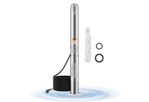 750W Dompelpomp Diepe Bronnen/Fonteinen - 100 l/min - 75m Opvoerhoogte - 35% Korting