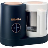BÉABA - Babycook Neo - Babyvoedingprocessor Made in France - Mixer-Koker - Glazen Kom en Roestvrijstalen Kom - Babyvoeding diversificatie - Babyvoeding - Snel Stomen - Nacht Blauw