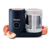 BÉABA - Babycook Neo - Babyvoedingprocessor Made in France - Mixer-Koker - Glazen Kom en Roestvrijstalen Kom - Babyvoeding diversificatie - Babyvoeding - Snel Stomen - Nacht Blauw