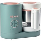 BÉABA - Babycook Neo - Babyvoedingprocessor Made in France - Mixer-Koker - Glazen Kom en Roestvrijstalen Kom - Babyvoeding diversificatie - Babyvoeding - Snel Stomen - Nacht Blauw
