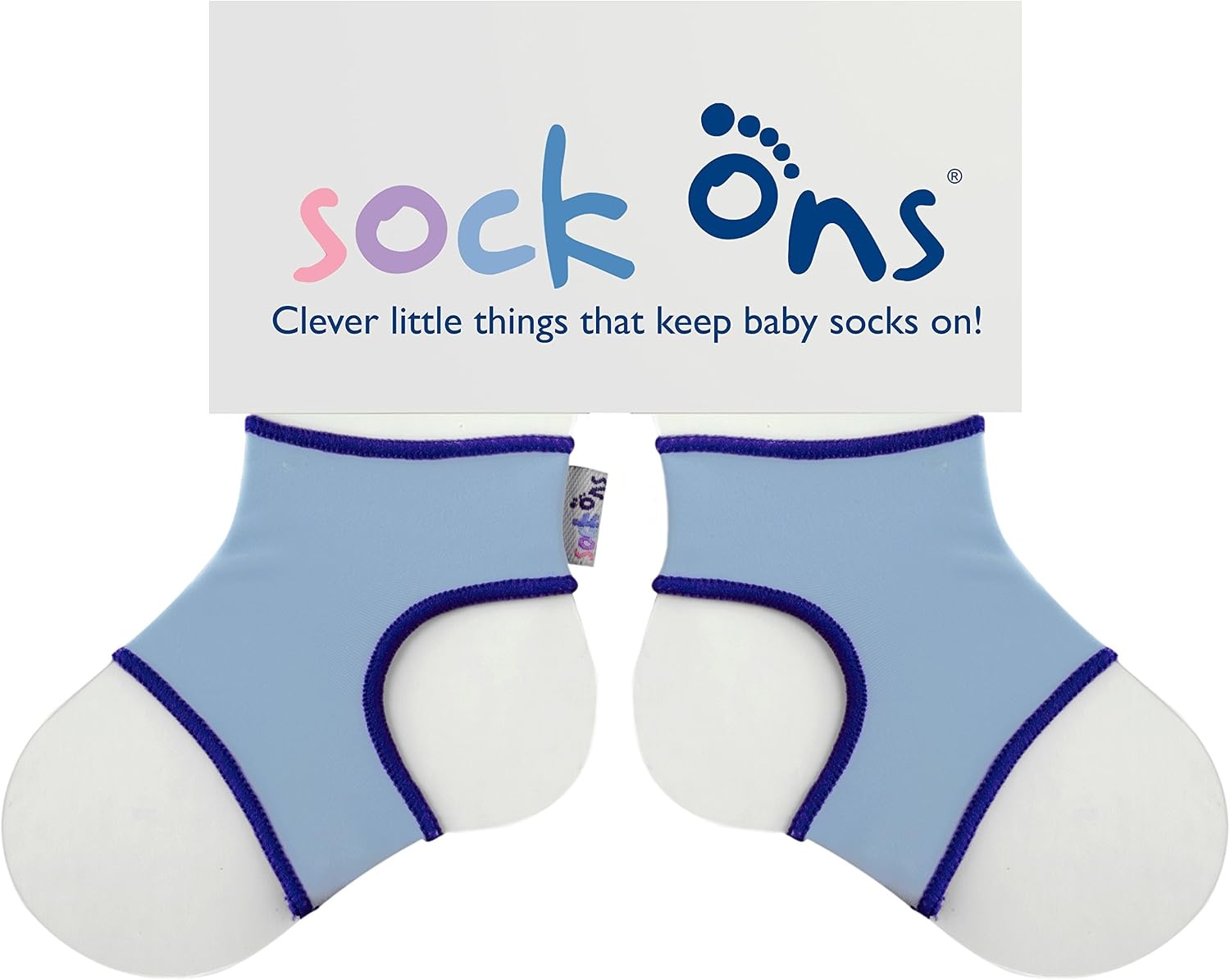 Sock Ons Sokkenhouders voor Baby's - Lichtblauw - 0-6 Maanden