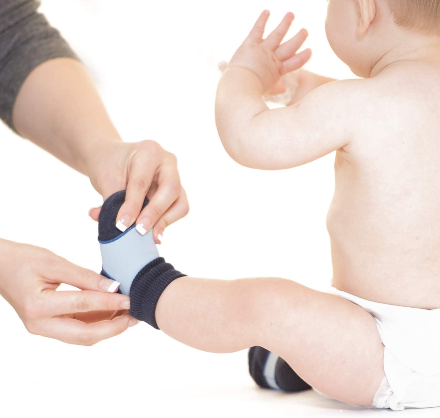 Sock Ons Sokkenhouders voor Baby's - Lichtblauw - 0-6 Maanden
